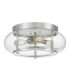 Trilogy 3 Light Flush Mount Brushed Nickel E27-1