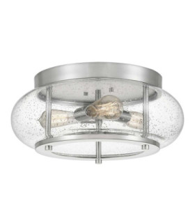 Trilogy 3 Light Flush Mount Brushed Nickel E27-1