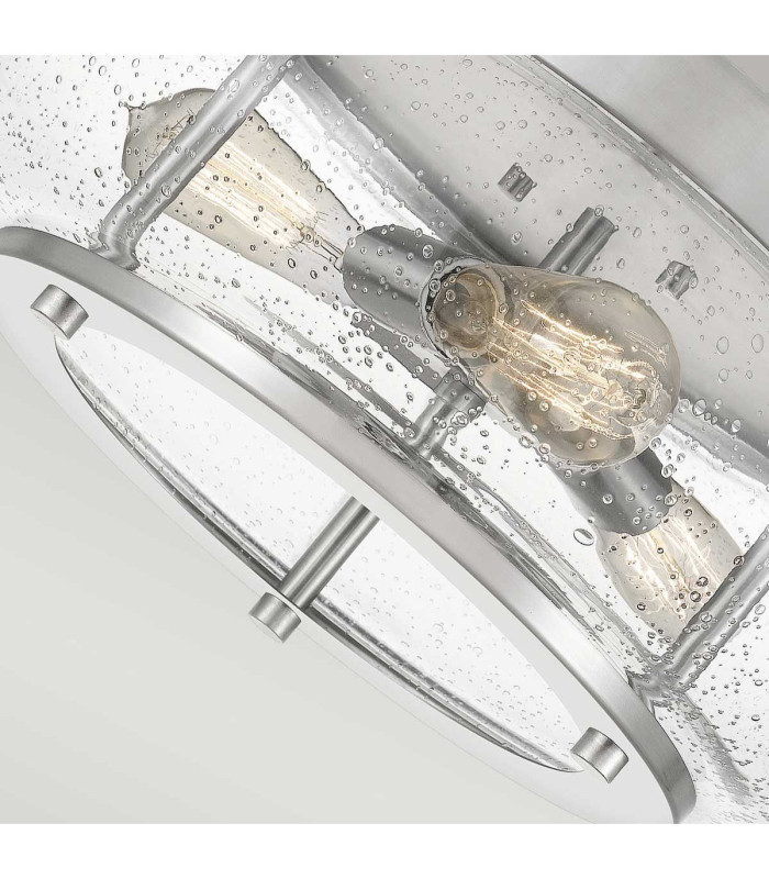 Trilogy 3 Light Flush Mount Brushed Nickel E27-3