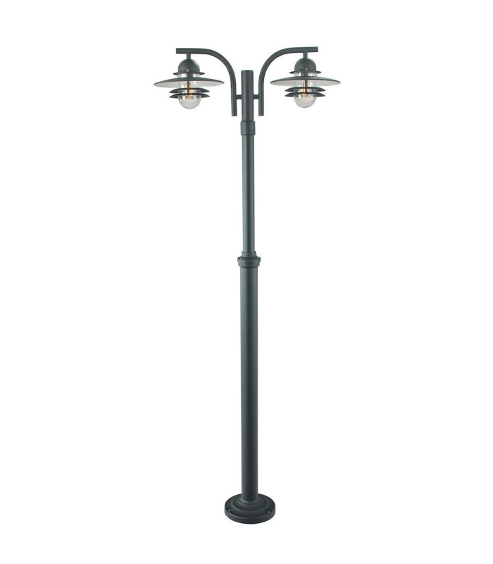 Oslo Outdoor Twin Lamp Post E27-1