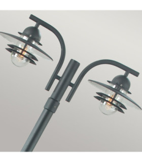 Oslo Outdoor Twin Lamp Post E27-2
