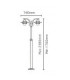 Oslo Outdoor Twin Lamp Post E27-5