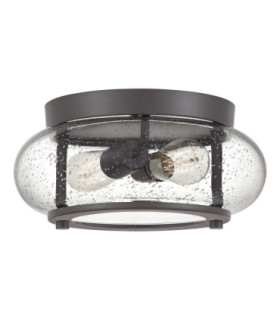 Trilogy 2 Light Flush Mount Old Bronze E27-1