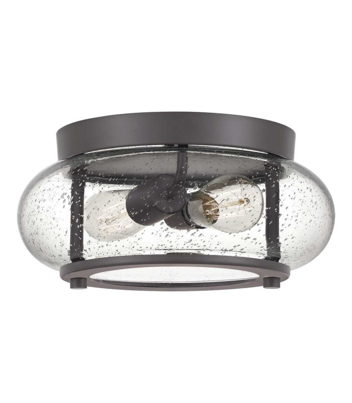 Trilogy 2 Light Flush Mount Old Bronze E27-1