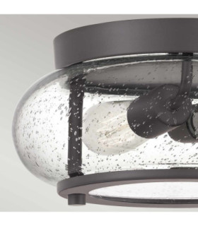 Trilogy 2 Light Flush Mount Old Bronze E27-2