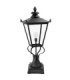 Wilmslow 1 Light Outdoor Pedestal Lantern Black E27-1