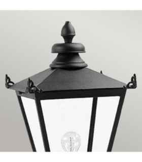 Wilmslow 1 Light Outdoor Pedestal Lantern Black E27-2