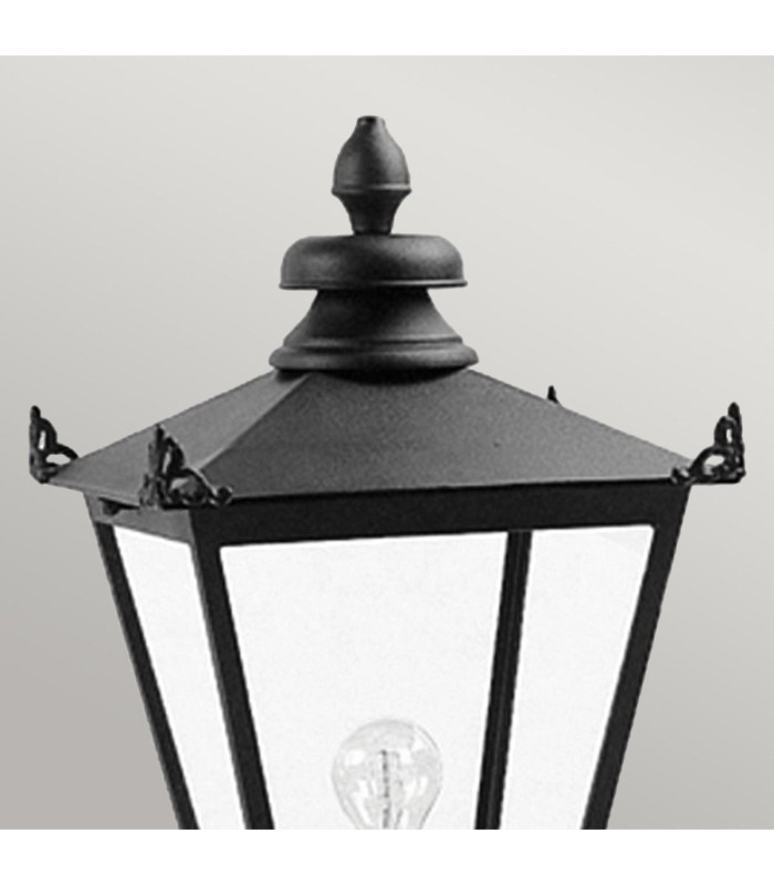 Wilmslow 1 Light Outdoor Pedestal Lantern Black E27-2
