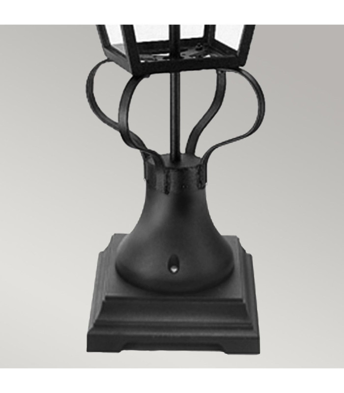 Wilmslow 1 Light Outdoor Pedestal Lantern Black E27-3