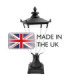 Wilmslow 1 Light Outdoor Pedestal Lantern Black E27-4