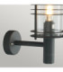 Stockholm 1 Light Outdoor Wall Lantern Light Black IP54 E27-2