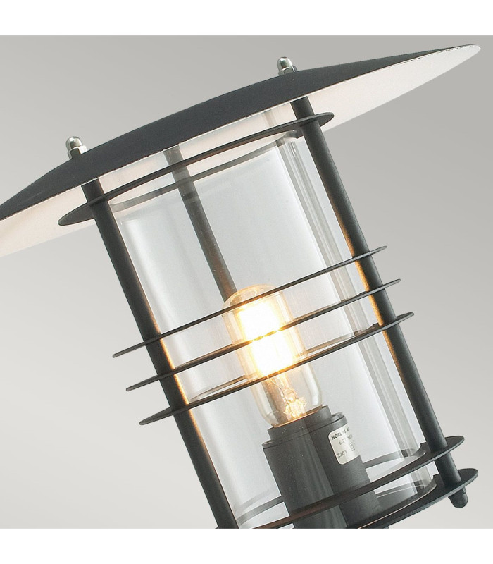 Stockholm 1 Light Outdoor Wall Lantern Light Black IP54 E27-3