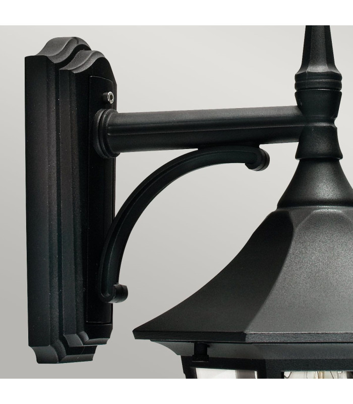 Valencia 1 Light Outdoor Wall Lantern Light Black IP54 E27-2