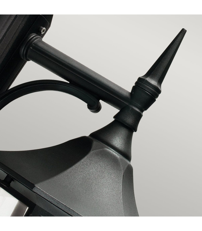 Valencia 1 Light Outdoor Wall Lantern Light Black IP54 E27-4
