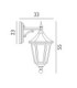 Valencia 1 Light Outdoor Wall Lantern Light Black IP54 E27-5