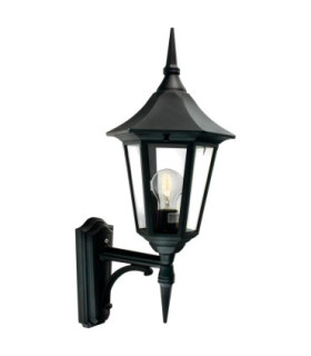 Valencia 1 Light Outdoor Wall Lantern Light Black IP54 E27-1