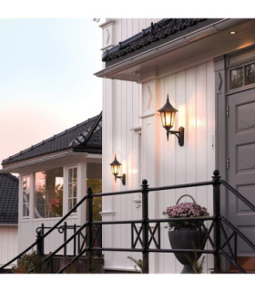 Valencia 1 Light Outdoor Wall Lantern Light Black IP54 E27-2