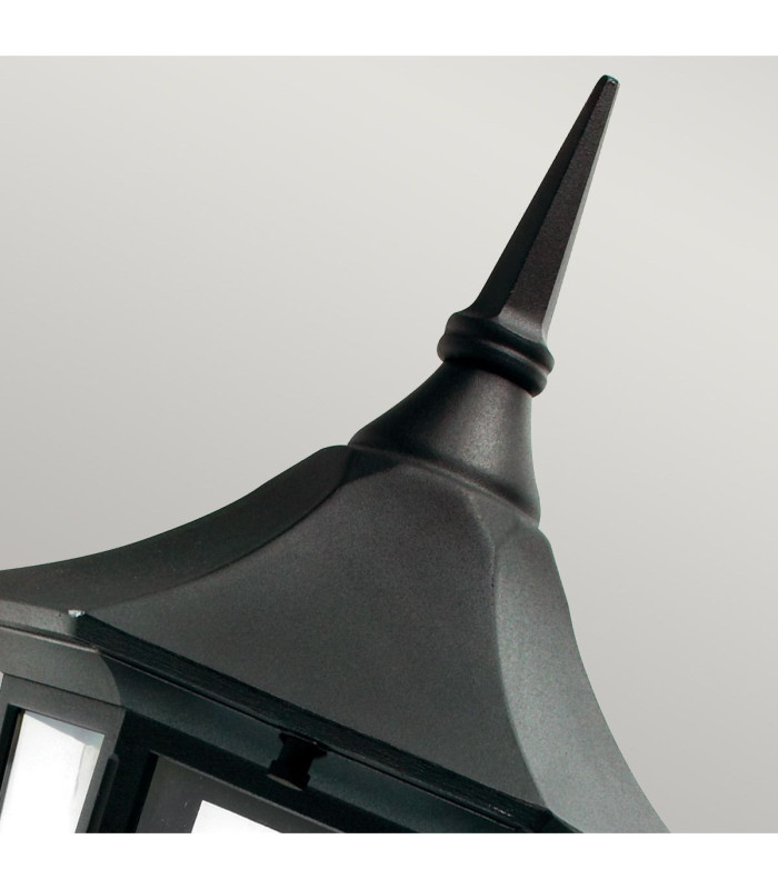 Valencia 1 Light Outdoor Wall Lantern Light Black IP54 E27-6
