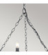 Saxon 8 Light Chandelier Black Silver Finish E14-2