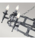 Saxon 8 Light Chandelier Black Silver Finish E14-3