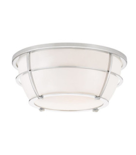 Chance 2 Light Flush Mount - Polished Chrome Finish E27-1