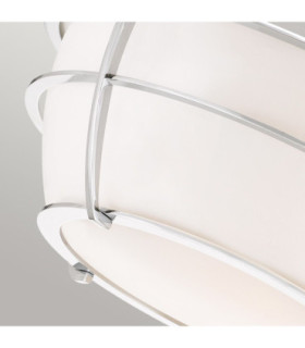 Chance 2 Light Flush Mount - Polished Chrome Finish E27-2