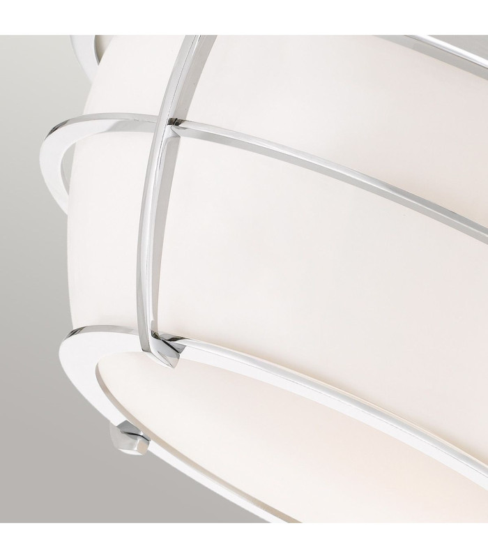 Chance 2 Light Flush Mount - Polished Chrome Finish E27-2