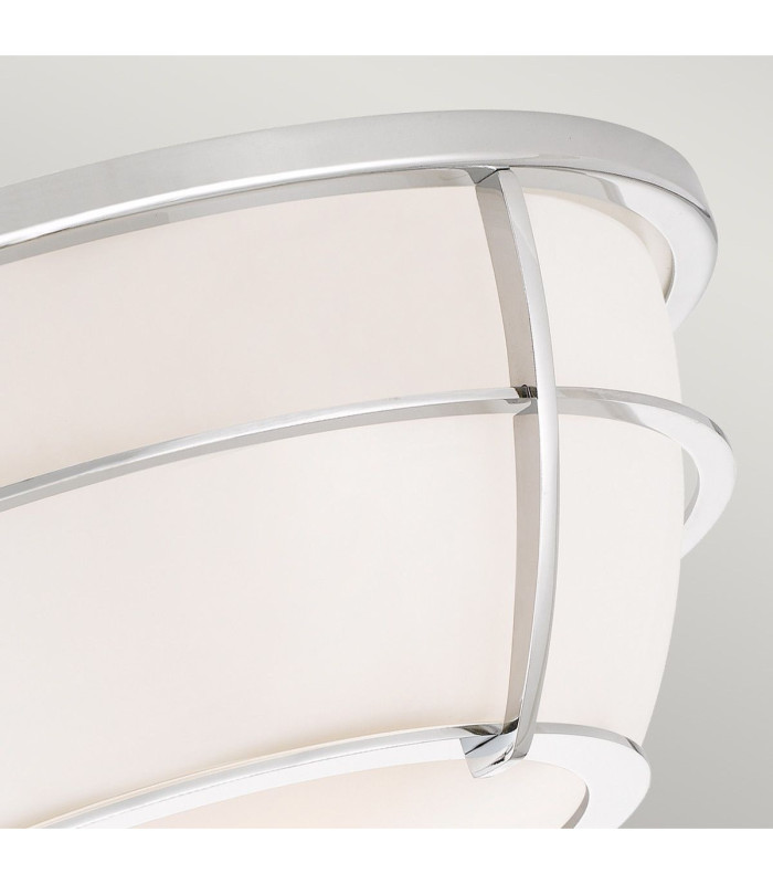 Chance 2 Light Flush Mount - Polished Chrome Finish E27-3