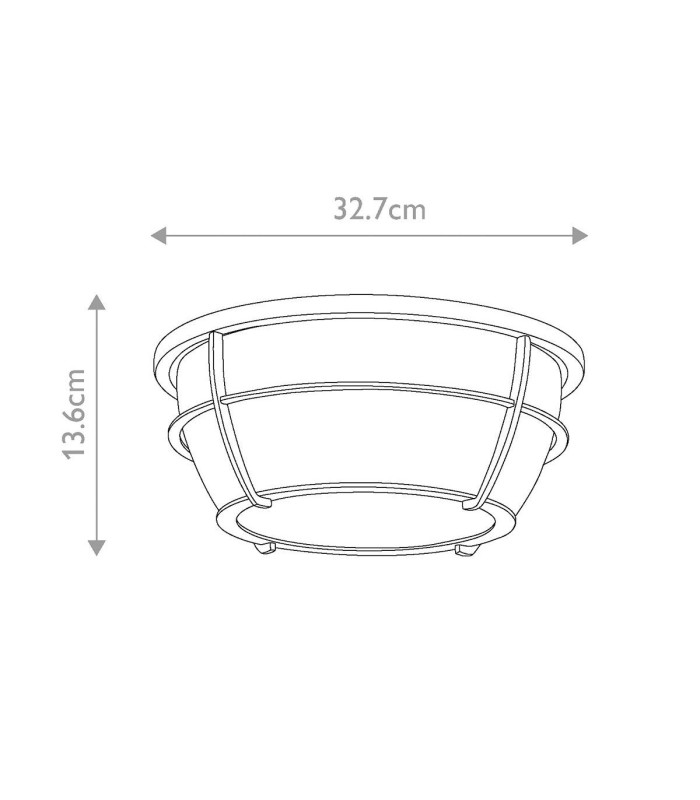 Chance 2 Light Flush Mount - Polished Chrome Finish E27-5