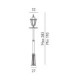 Valencia Grande 1 Light Outdoor Post Signal Lantern Black IP54 E27-4