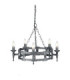 Saxon 5 Light Chandelier Black Silver Finish E14-1
