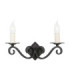 Rectory 2 Light Indoor Candle Wall Light Black E14-1