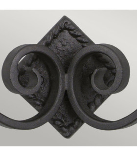 Rectory 2 Light Indoor Candle Wall Light Black E14-2