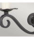 Rectory 2 Light Indoor Candle Wall Light Black E14-4