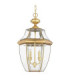 Newbury 2 Light Large Outdoor Ceiling Chain Lantern Polished Brass E14-1