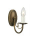 Minster 1 Light Indoor Candle Wall Light Black Gold E14-1