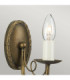 Minster 1 Light Indoor Candle Wall Light Black Gold E14-2
