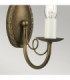 Minster 1 Light Indoor Candle Wall Light Black Gold E14-3