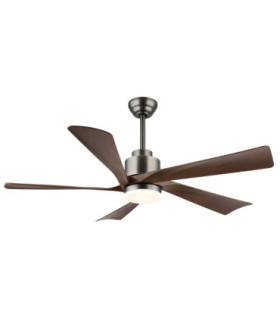 Modesto Ceiling Fan Grey Dark Brown Blades Remote Control LED 2700/6500K-1