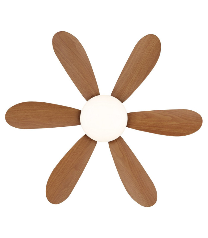 Delores Ceiling Fan Matt Black Dark Brown Blades Remote Control LED 2700/6500K-4