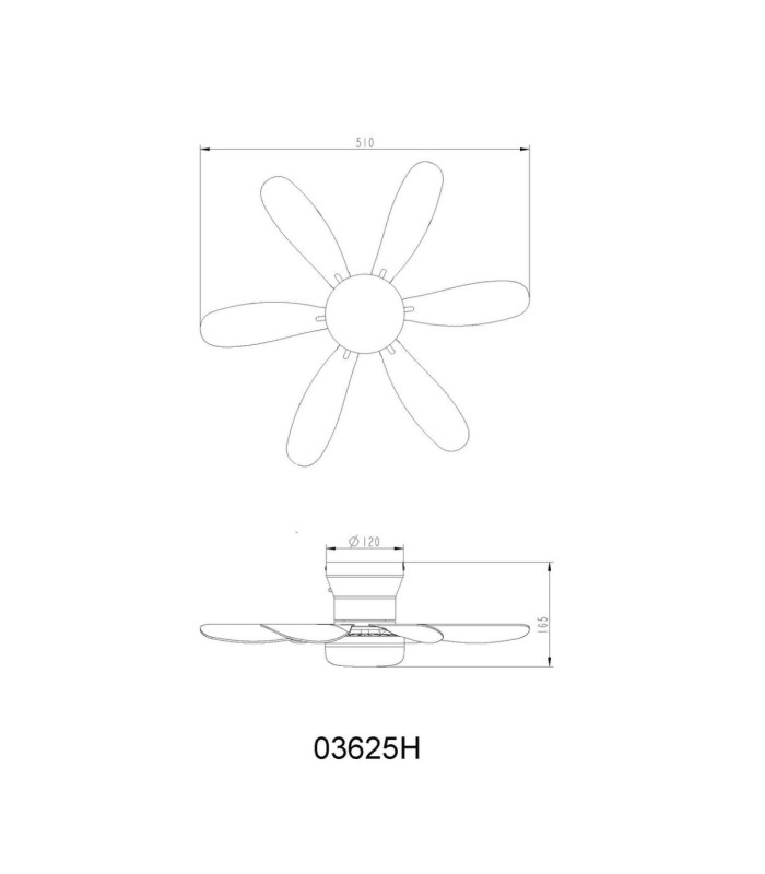 Delores Ceiling Fan Matt Black Dark Brown Blades Remote Control LED 2700/6500K-12