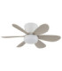 Delores Ceiling Fan Matt White Sand Blades Remote Control LED 2700/6500K-3