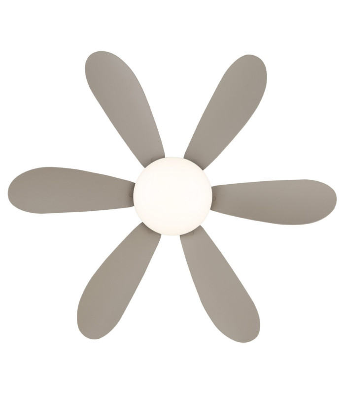 Delores Ceiling Fan Matt White Sand Blades Remote Control LED 2700/6500K-4