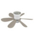 Delores Ceiling Fan Matt White Sand Blades Remote Control LED 2700/6500K-5