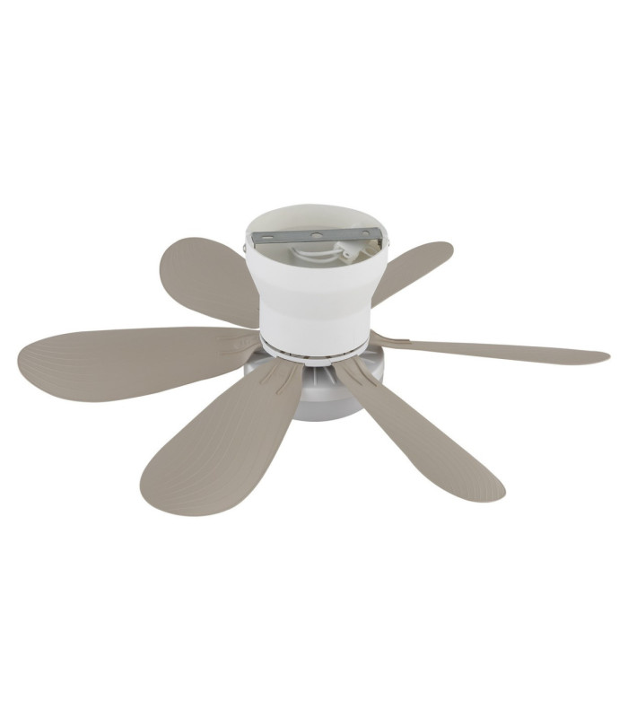 Delores Ceiling Fan Matt White Sand Blades Remote Control LED 2700/6500K-5