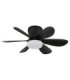 Delores Ceiling Fan Matt Black Black Blades Remote Control LED 2700/6500K-3