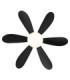 Delores Ceiling Fan Matt Black Black Blades Remote Control LED 2700/6500K-4