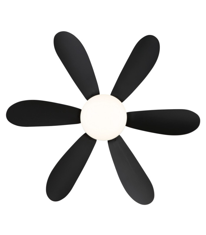Delores Ceiling Fan Matt Black Black Blades Remote Control LED 2700/6500K-4