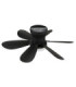 Delores Ceiling Fan Matt Black Black Blades Remote Control LED 2700/6500K-5