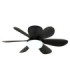 Delores Ceiling Fan Matt Black Black Blades Remote Control LED 2700/6500K-7
